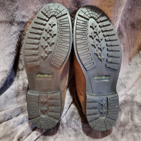 Eddie Bauer Work Shoe Mens 9.5 M Billy Brown Oxford Leather Lace Up Casual - Picture 6 of 14